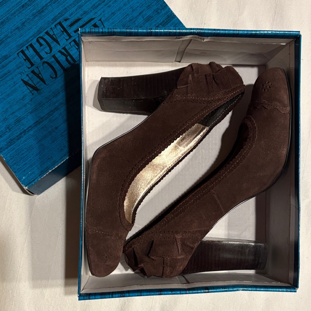 American Eagle Outfitters Suede Leather Heels - Picture 8 of 9